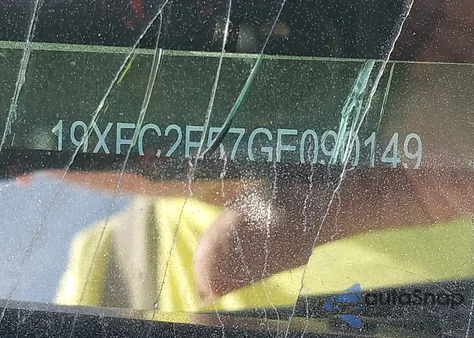 2016 Honda Civic Lx из США, поврежденный, VIN 19XFC2F57GE090149